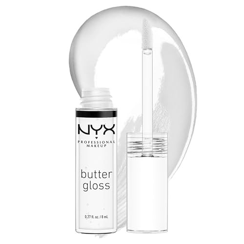 NYX PROFESSIONAL MAKEUP Butter Gloss, Non-Sticky Lip Gloss - Sugar Glass (Clear) | Amazon (US)