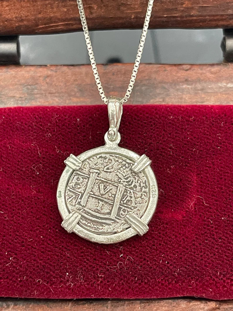 Atocha Shipwreck Treasure Mel Fisher Silver Coin Pendant With 925 Sterling Silver Chain - Etsy | Etsy (US)