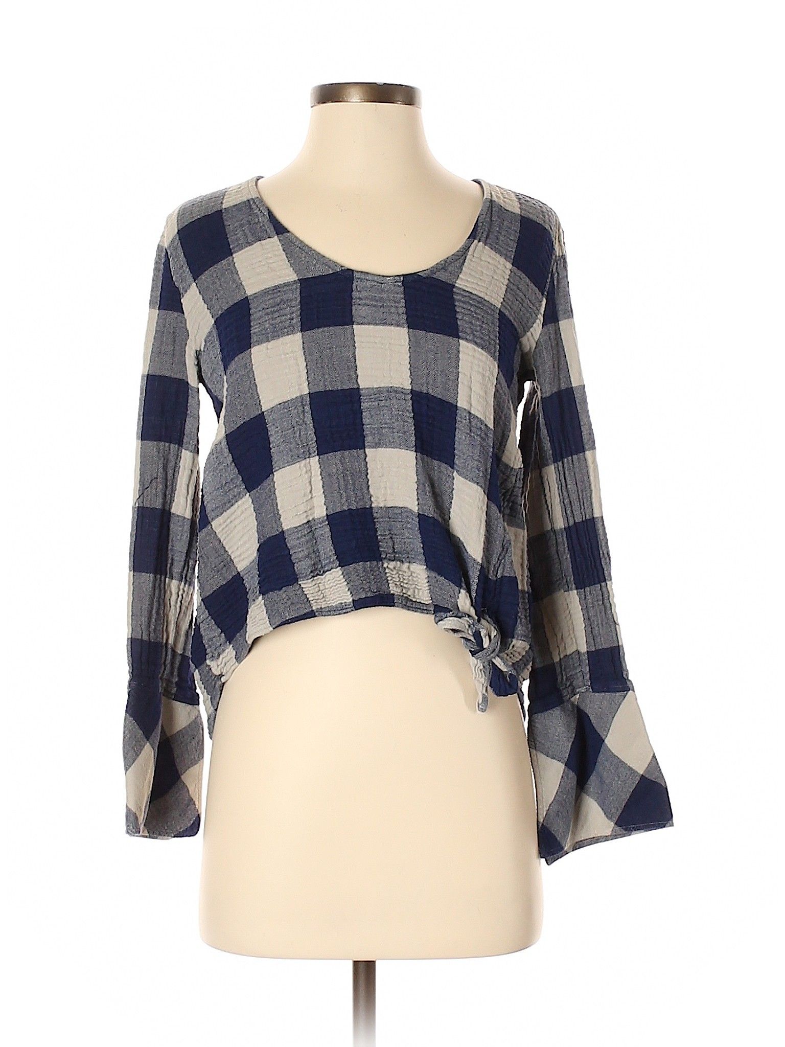 Cloth & Stone Long Sleeve Blouse Size 4: Blue Women's Tops - 52107955 | thredUP