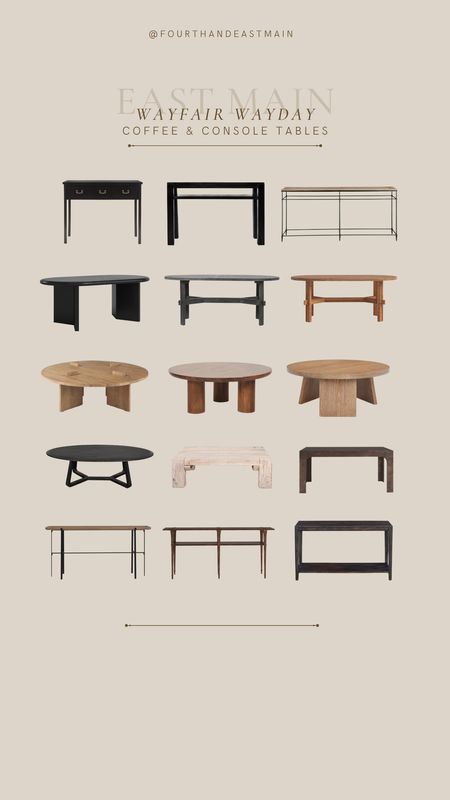 collected // wayfair wayday coffee table  and console table picks


#LTKhome