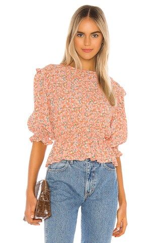FAITHFULL THE BRAND Caleta Top Print in Mathiola Floral from Revolve.com | Revolve Clothing (Global)