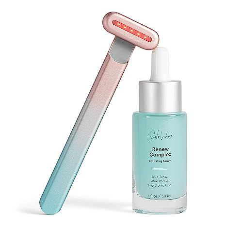SolaWave 4-in-1 Facial Wand and Renew Complex Serum Bundle | Red Light Therapy for Face and Neck ... | Amazon (US)