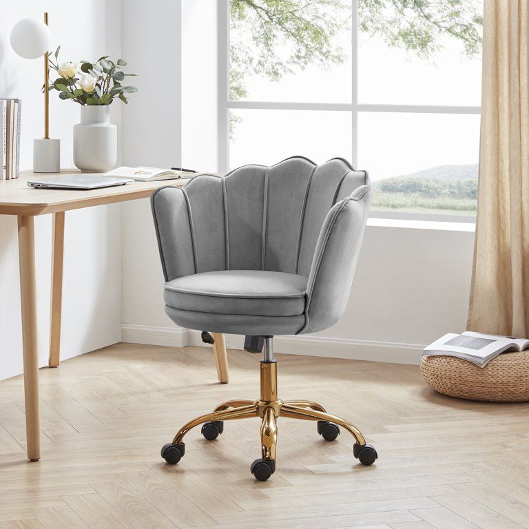 Belleze Kaylee Task Chair with Swivel & Adjustable Height, 300 lb. Capacity, Grey | Walmart (US)