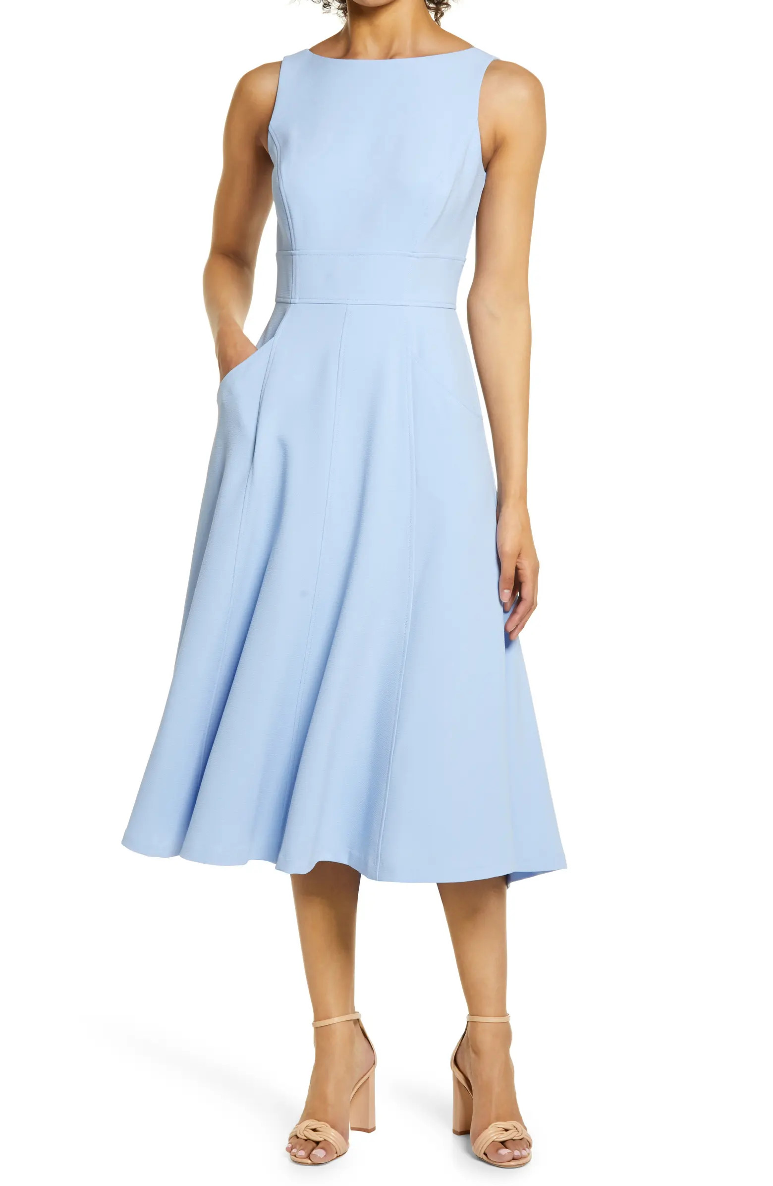 Bateau Neck Fit & Flare Dress | Nordstrom