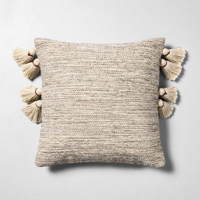 Textured Throw Pillow Tan - Hearth & Hand™ with Magnolia | Target