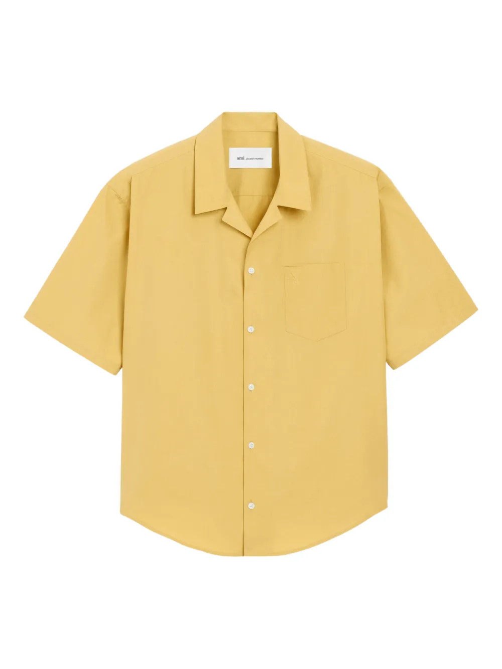AMI Paris Ami De Coeur camp-collar Shirt | Yellow | FARFETCH | Farfetch Global