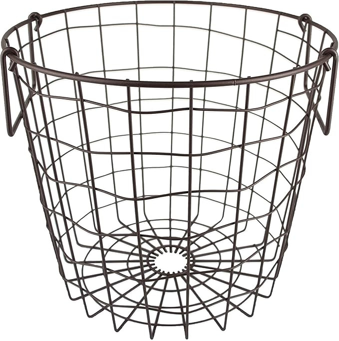 DII Metal Wire Mesh Stackable Utility Storage Bin, Small Round, 12x12x10", Bronze | Amazon (US)