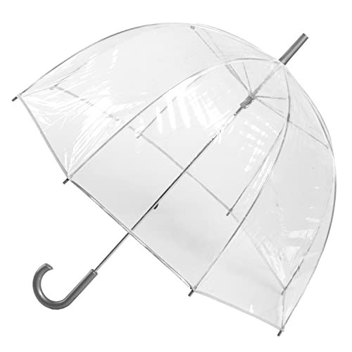totes Women's Clear Bubble Umbrella – Transparent Dome Coverage – Large Windproof and Rainproof Canopy – Ideal for Weddings, Proms or Everyday Protection, Clear | Amazon (US)