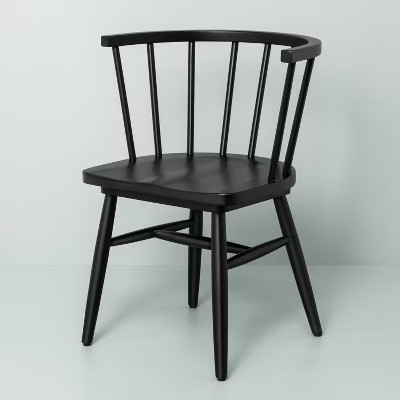Shaker Dining Chair - Black - Hearth & Hand™ with Magnolia: Rubberwood Frame, Curved Back, Farm... | Target