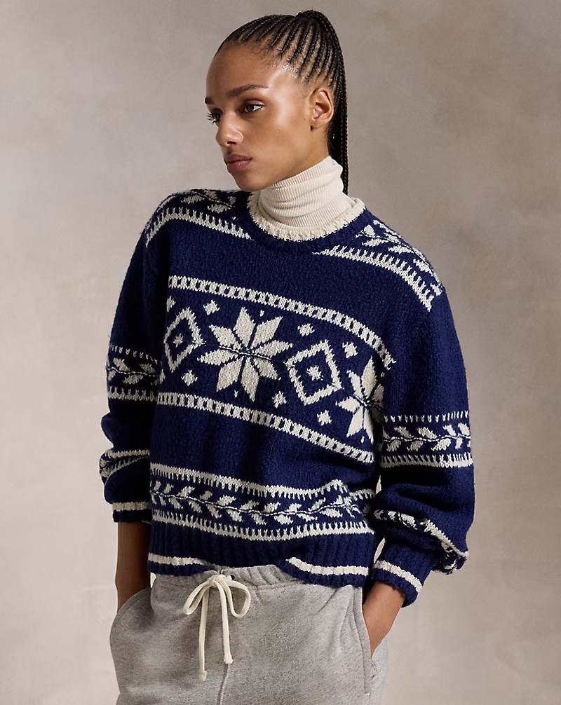 Baumwoll-Woll-Pullover mit Schneeflocken | Ralph Lauren (DE & AT)