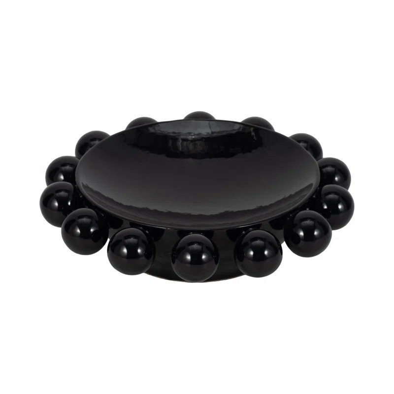 12" Capraia Decorative Bowl, Black | Wayfair North America