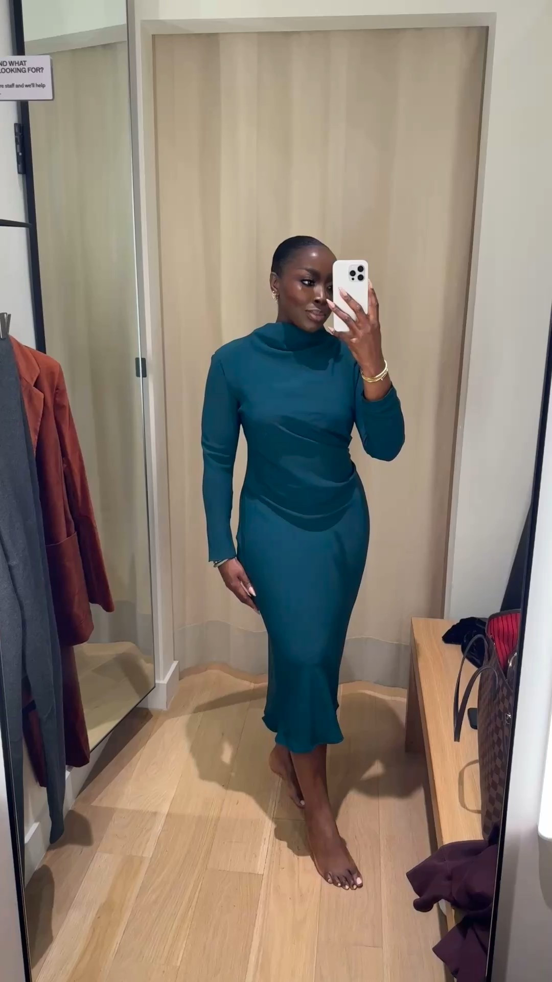Wearing a L in this teal/green evening dress from Mango. Cute for family photos or holiday photos. 

#LTKFindsUnder100 #LTKStyleTip #LTKBeauty