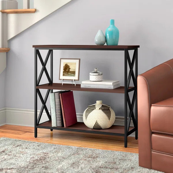 Moravia 29.25'' H x 31.5'' W Metal Etagere Bookcase | Wayfair North America