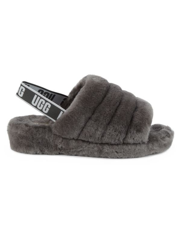 Fluff Yeah Shearling Slingback Slippers | Saks Fifth Avenue OFF 5TH