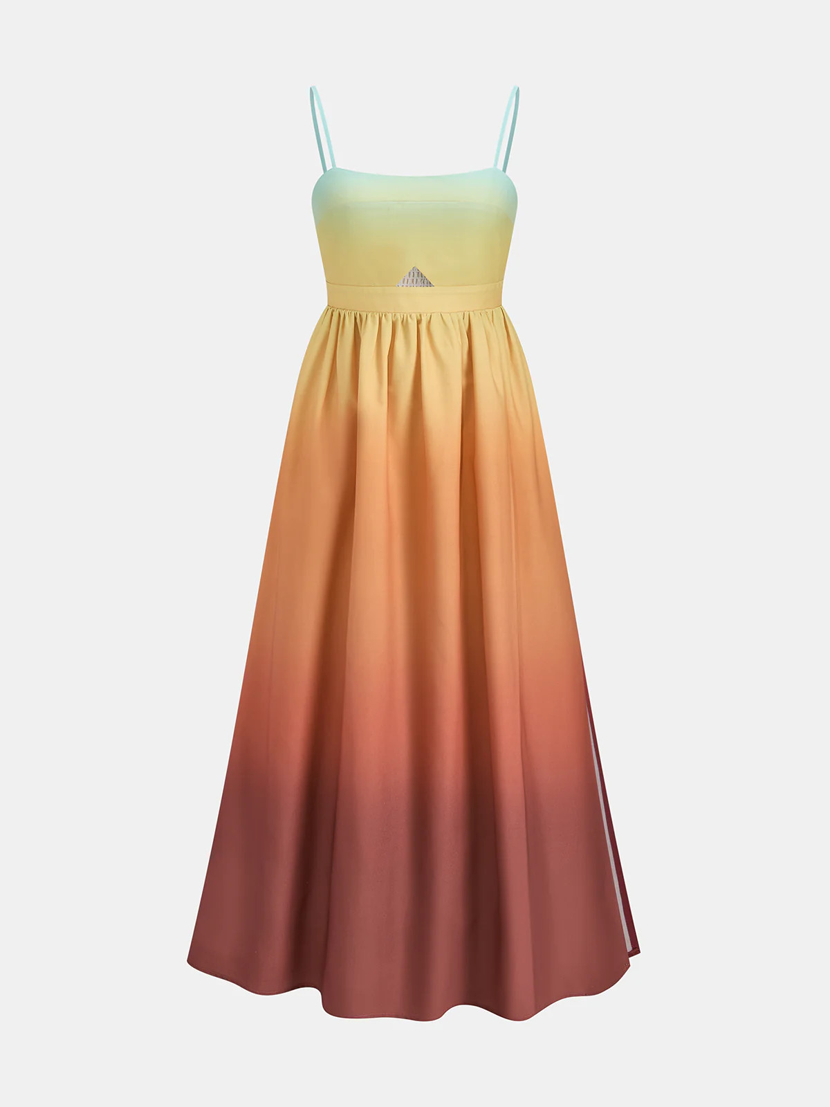 Gradient Cutout Cami Slit Maxi Dress | Commense