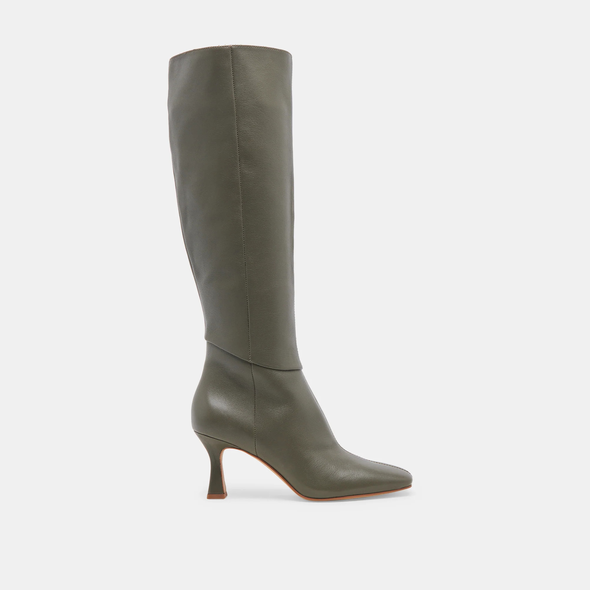 Gyra Boots Dark Olive Leather | DolceVita.com