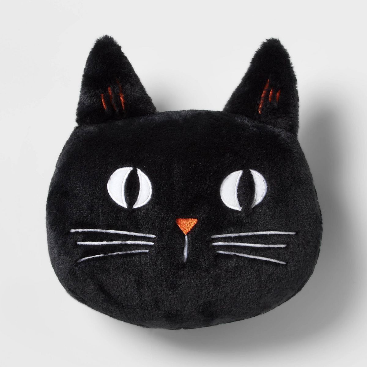 Faux Fur Cat Novelty Throw Pillow Black - Hyde & EEK! Boutique™ | Target