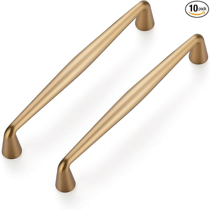 Ravinte 10 Pack 5 Inch Champagne Bronze Kitchen Cabinet Handles Solid Zinc Alloy Cabinet Pulls Cu... | Amazon (US)