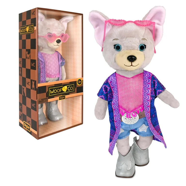 Woof & Co 15-inch Fashion Doll – Skyler The Poseable Plush French Bulldog with Removable Outfit... | Walmart (US)
