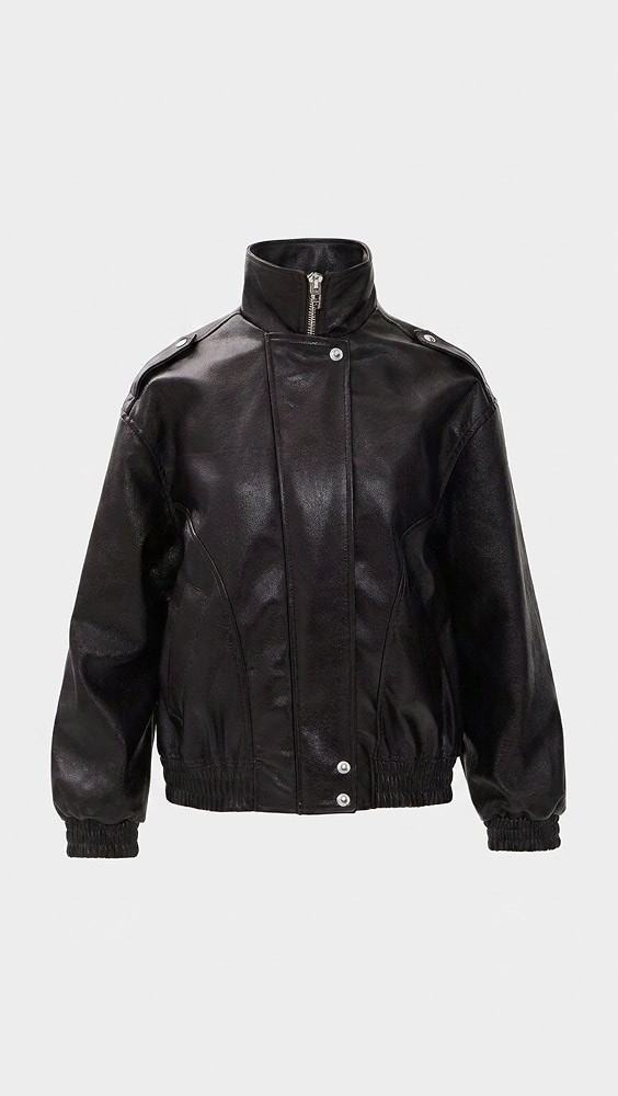 BLANKNYC Hot Brew Bomber Jacket Brown XS | Shopbop
