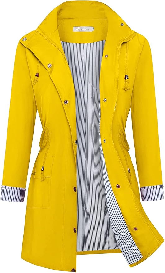 Twinklady Rain Jacket Women Windbreaker Striped Climbing Raincoats Waterproof Lightweight Outdoor... | Amazon (US)