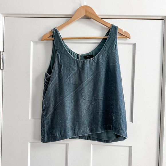 J. Crew Light Blue Velvet Tank Top | Poshmark