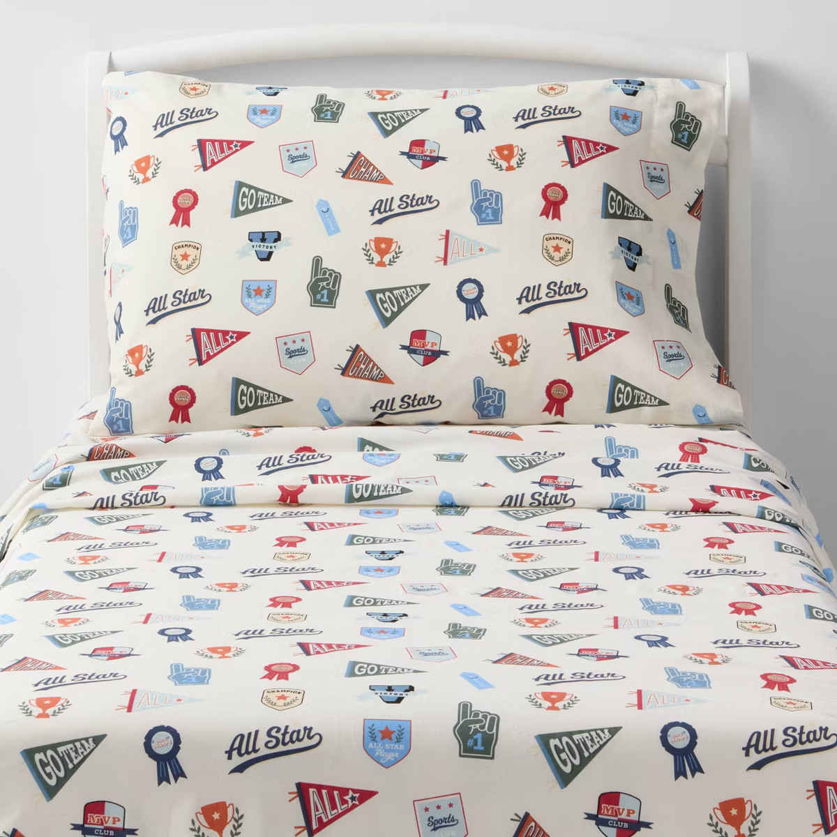 Toddler All Star Sports Kids' Cotton Sheet Set - Pillowfort™ | Target