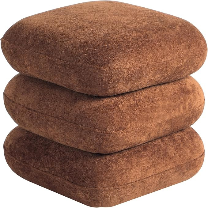 360° Swivel Velvet Ottoman, Modern Upholstered Foot Stool, Multifunctional Vanity Chair Accent S... | Amazon (US)