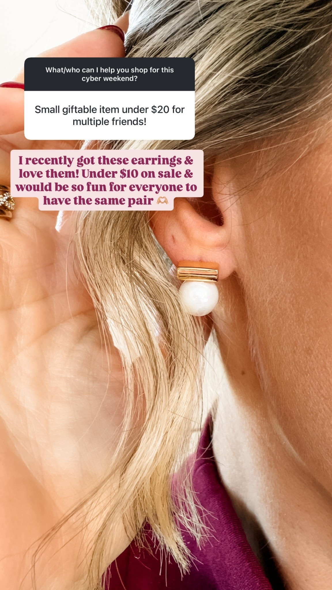 Love these classic gold & pearl earrings! Under $10 & a great stocking stuffer!

Loverly Grey, jewelry, earrings, Amazon, Black Friday, cyber week, stocking stuffer 

#LTKCyberWeek #LTKGiftGuide