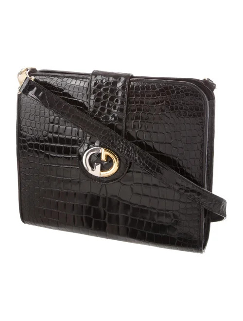 Vintage Crocodile GG Shoulder Bag | The RealReal