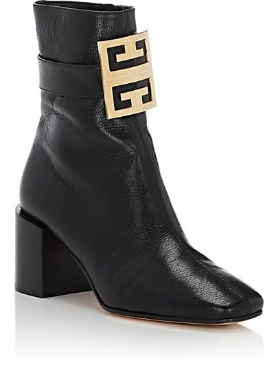 Givenchy Logo-Embellished Leather Ankle Boots | Barneys New York | Barneys New York (Global)