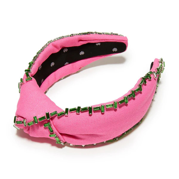 FLAMINGO CRYSTAL TRIM KNOTTED HEADBAND | LELE SADOUGHI