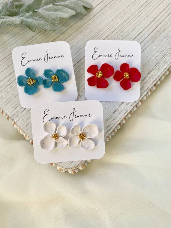 Handcrafted Polymer Clay Earrings Statement Earrings | Etsy | Etsy (US)