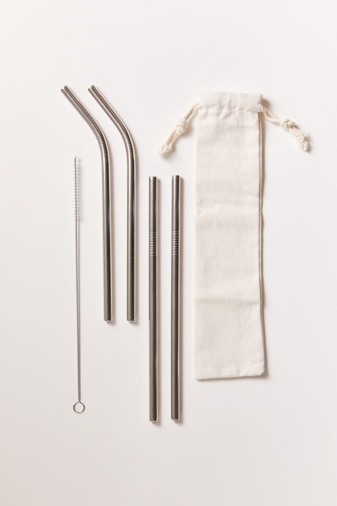 Stainless Steel Reusable Straw Set | Urban Outfitters (US and RoW)