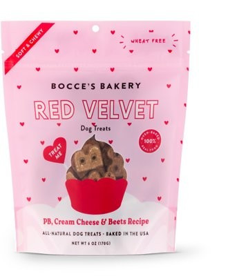 Bocce's Bakery Red Velvet PB, Cream Cheese, & Beets Recipe Soft & Chewy Dog Treats, 6-oz bag | Chewy.com