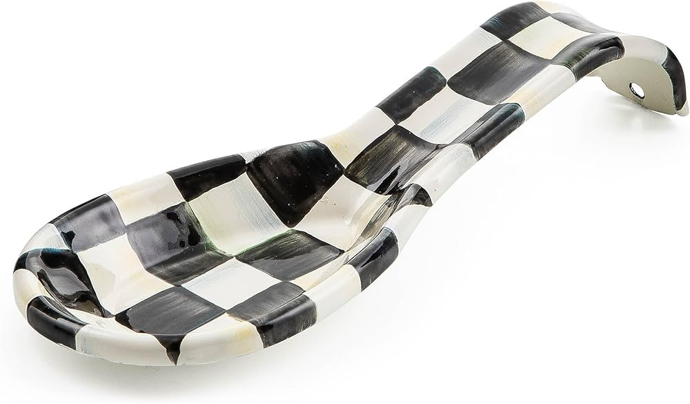 MACKENZIE-CHILDS Enamel Spoon Rest, Kitchen Utensil Rest and Spoon Holder, Kitchen Decor, Black-a... | Amazon (US)
