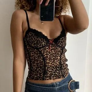 Lace-Trim Leopard Print Camisole Top | YesStyle Global