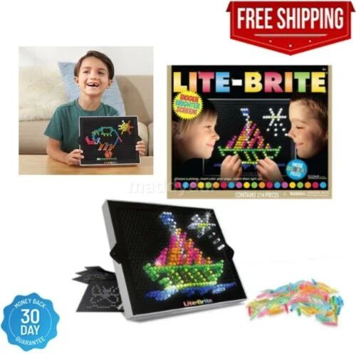 214 Pegs Magic Screen Retro Style Lite Brite Kids Toy Fun Light Bright Game Set - Walmart.com | Walmart (US)