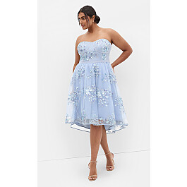 Ambrosia Strapless Tulle Dress - baby blue | City Chic Online