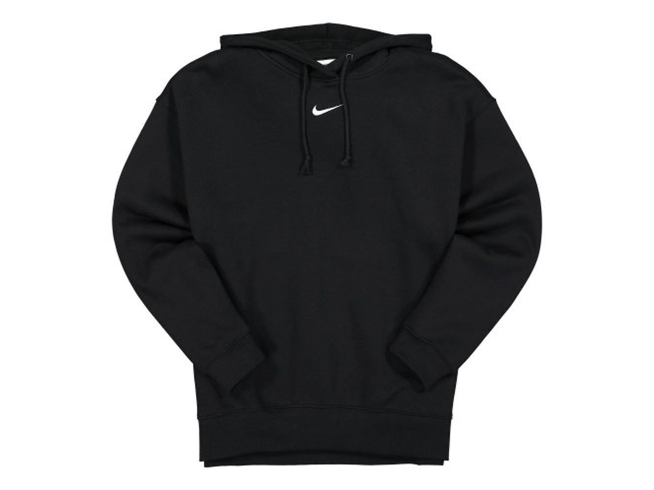 Nike Women's Oversized Fleece Hoodie in Black/White | StockX