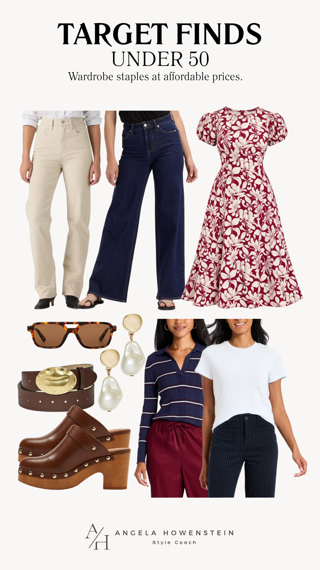 Target finds under $50 that are actually worth a look! 

From versatile cream and dark-wash jeans to a pretty red floral dress, a striped polo sweater, and accessories that make an outfit, these are affordable pieces you can mix and match instead of saving for a special occasion. 

👩‍💻 LTK PRO TIPS
❤️ Heart = Support my posts ;-)
🔖 Save = Get sale & restock alerts for the things you love!
📋 Lists = Keep favorites organized (List ideas: Christmas, Birthdays, and Vacations!)
📲 Share = Send lists and products to a friend (or your daughters like me).
💬 Comment = Ask me anything, and I’ll answer. ;-) 

 #LTKootd #LTKSeasonal #LTKOver40