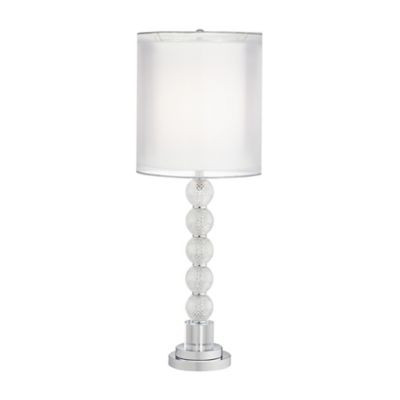 Paciific Coast® Lighting Chelsea Faceted Glass Ball Table Lamp in Silver | Bed Bath & Beyond