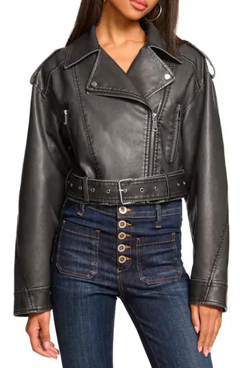 Ramy Brook Layana Faux Leather Jacket in Black Faux Leather at Nordstrom Rack, Size X-Large | Nordstrom Rack