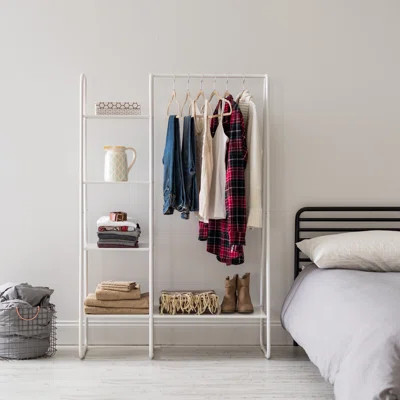 Reavis 16.1" W Garment Rack 17 Stories Color: White | Wayfair North America