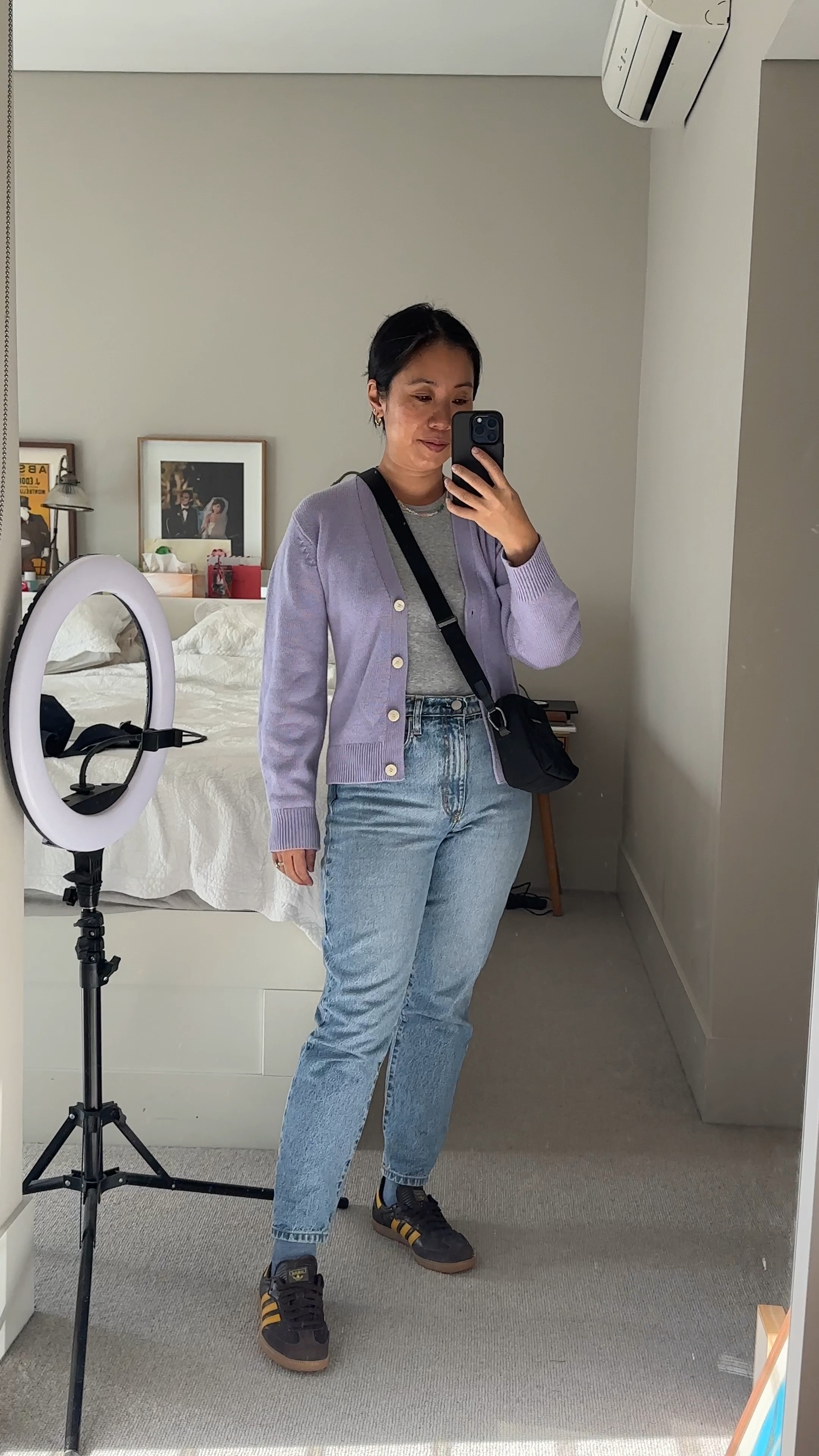 Cosy mum outfit for weekend things. My cashmere cardigan is so soft and warm (I’m in a size XS), size 26 in my jeans, awesome fun colour combo in my adidas sambas (I’ve linked the green + brown combo too)

#LTKSeasonal #LTKstyletip #LTKVideo