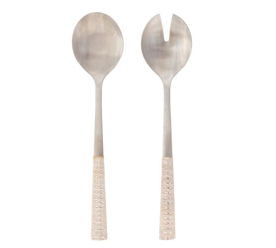 Tava Handwoven Stainless Steel Serving Set - Set of 2 | Pottery Barn (US)