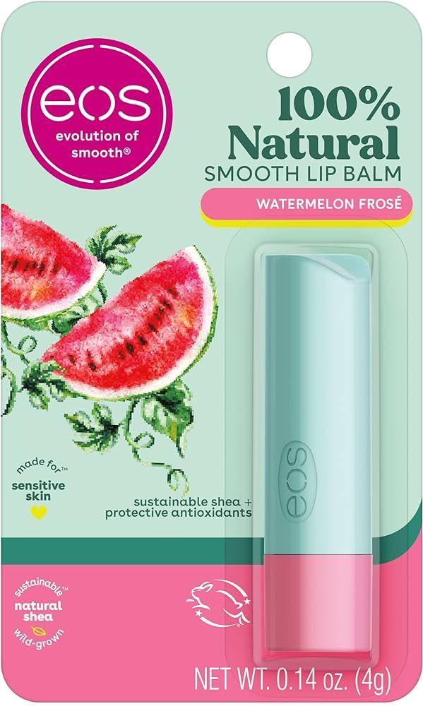 eos 100% Natural Lip Balm- Watermelon Frosé, Dermatologist Recommended for Sensitive Skin, All-D... | Amazon (US)