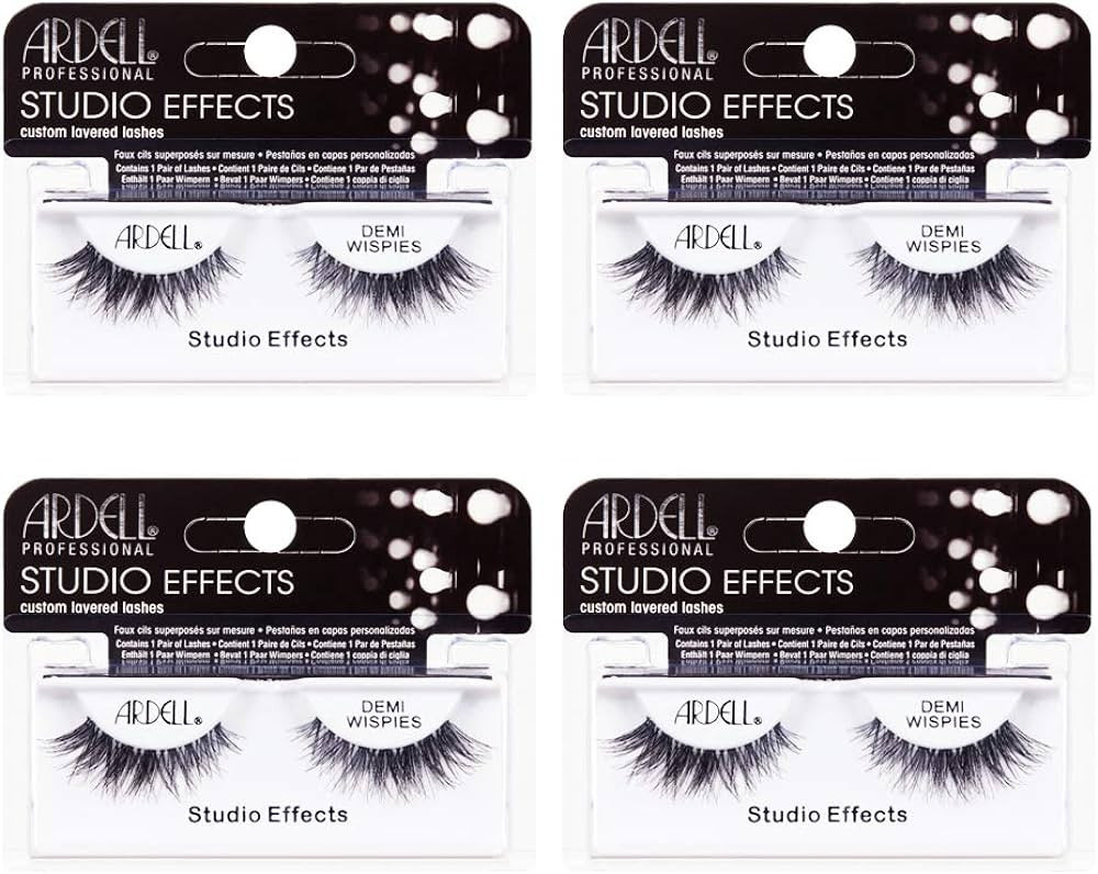 Ardell Studio Effects Demi Wispies Black, 4 Pack | Amazon (US)