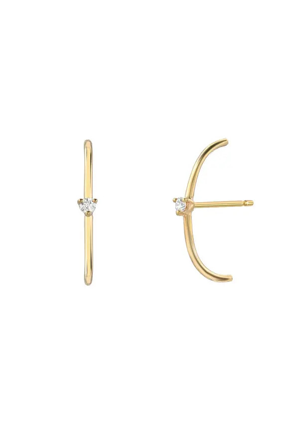 14k gold cartilage diamond stud earrings | Etsy (AU)