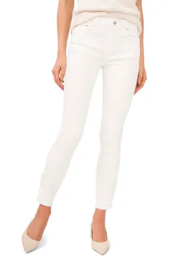 CeCe Faux Pearl Detail Skinny Jeans | Nordstrom | Nordstrom